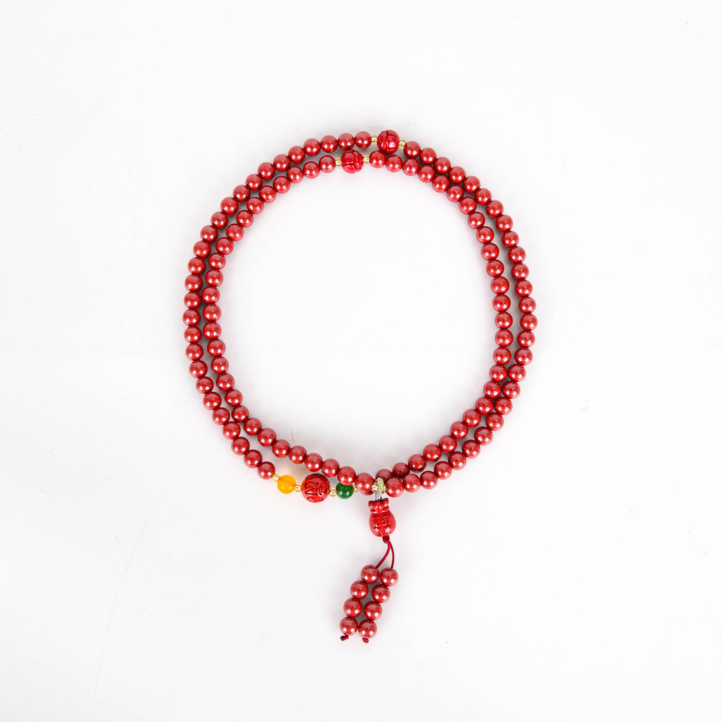 Women's zodiac year multi-circle long bracelet, ethnic style cinnabar bracelet, light luxury, niche and exquisite jewelry details Picture