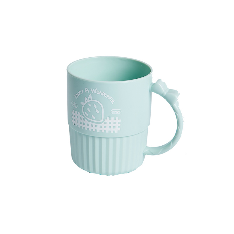 M04-7160 Korean-style striped mouthwash cup, creative cartoon household brushing cup, household student washbasin cup Item Picture