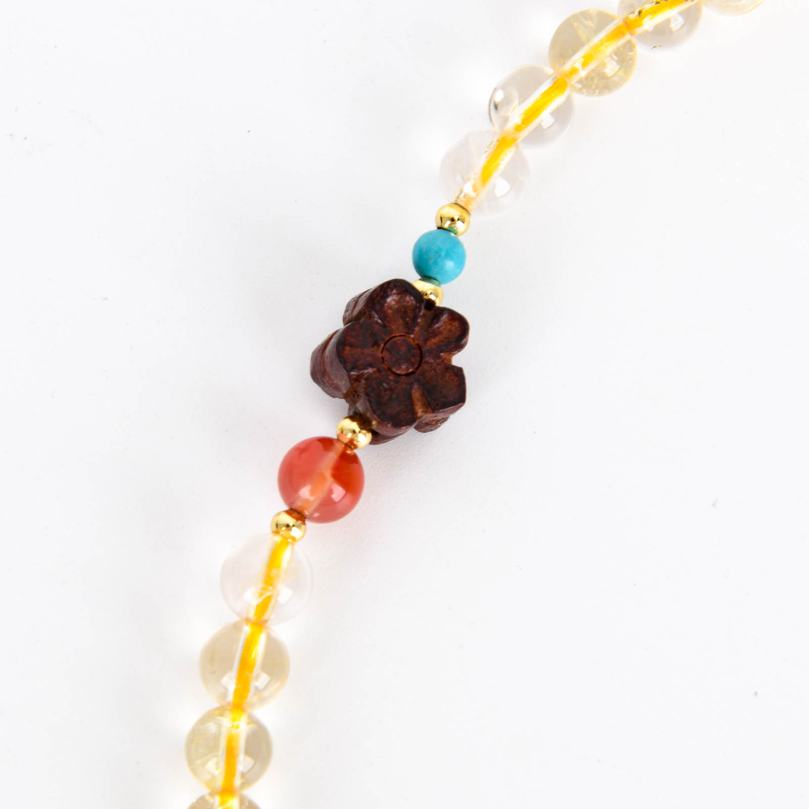Natural feldspar multi-ring bracelet, lemon spirit bracelet, wealth-bringing, good luck, stacked Nan red, green, gold and amber gift for women Application Scenario