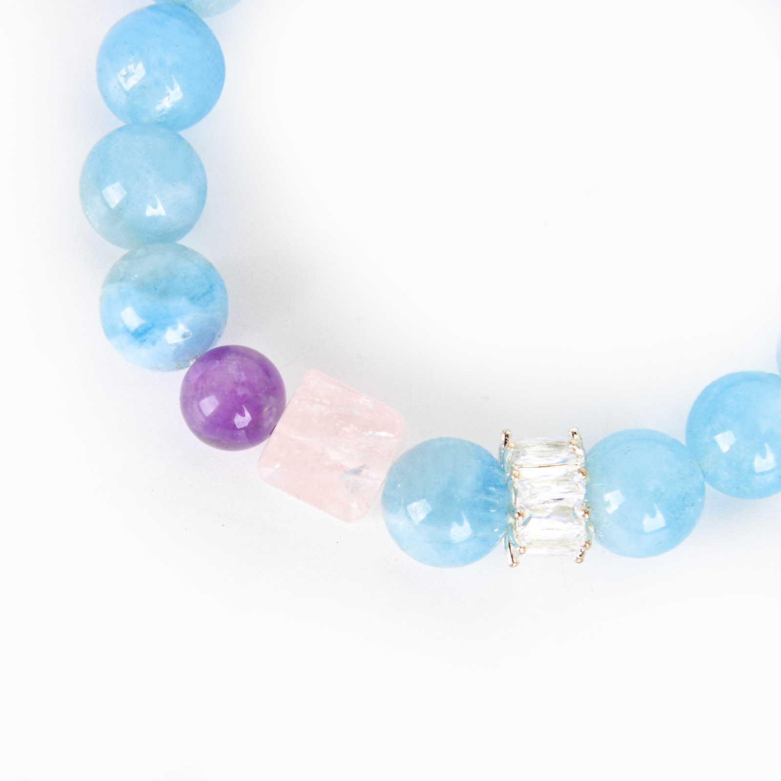 Natural Tianhe Stone Sea Sapphire blue crystal pearl bracelet bestseller Xiaohongshu Best Friend style shallow sea sapphire bracelet wholesale crystal bracelet Item Picture