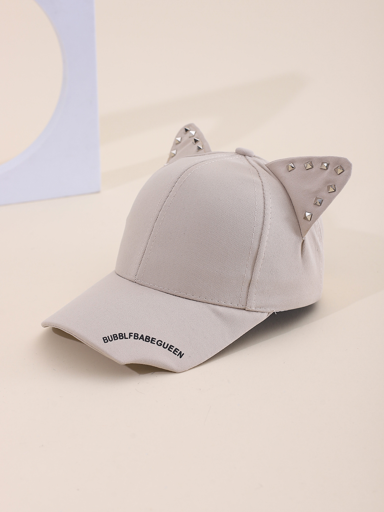 Spring and summer cross-border bestsellers: European and American cat ear stud baseball caps, personalized and trendy, unisex, fashionable and versatile outdoor sunshade and sun protection caps, adjustable Specification drawing