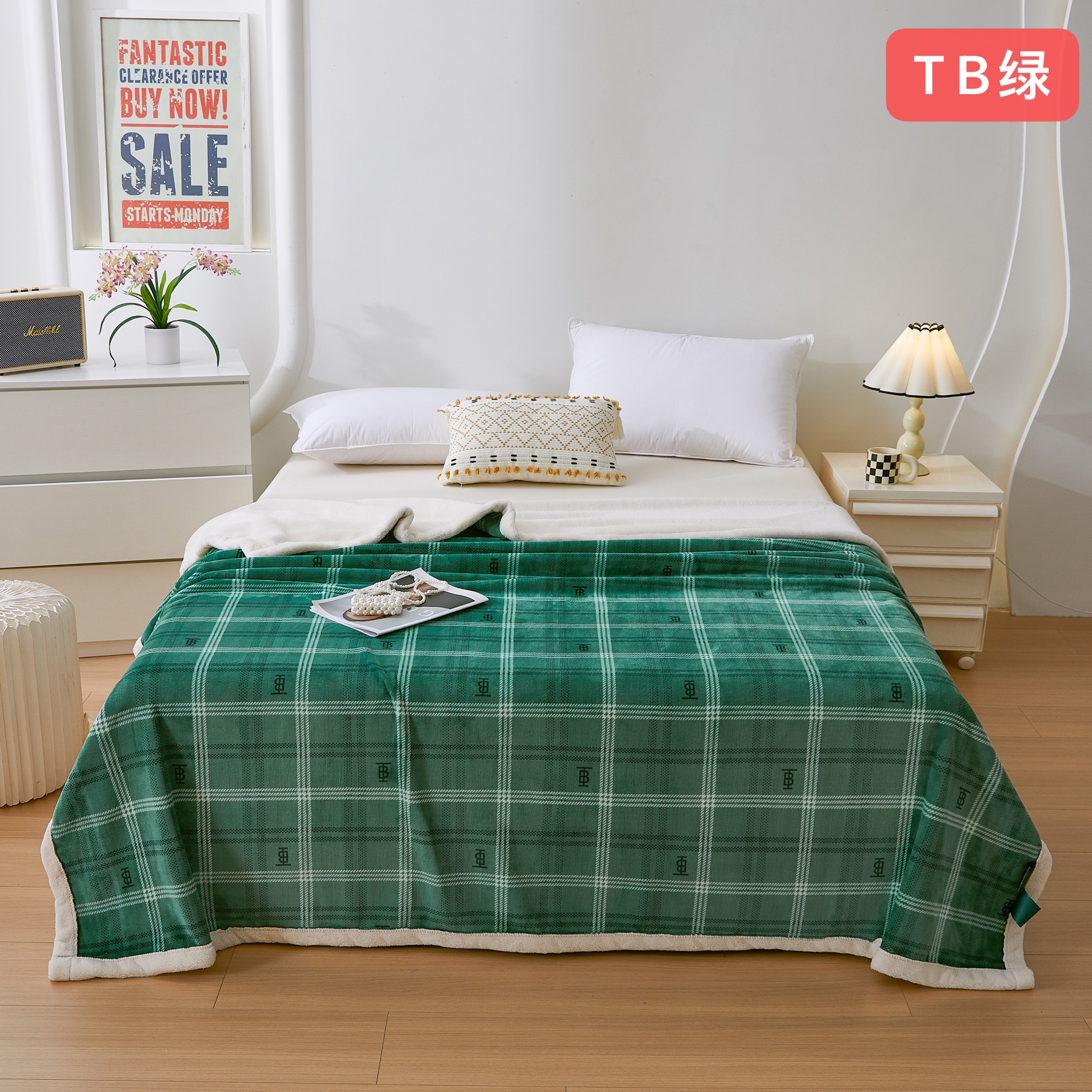 New 2026 snow cotton velvet blanket, thickened composite anti-static cloud blanket, single-layer AB version, all-season multi-purpose craft blanket, gift blanket pic 21