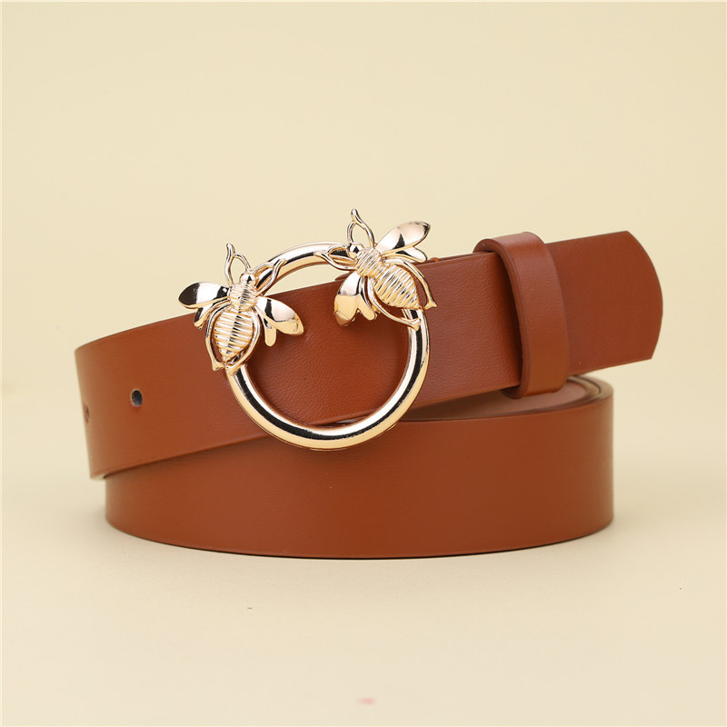 European and American ethnic style decorative versatile denim belt, women's fashionable little bee belt factory direct sales Specification drawing