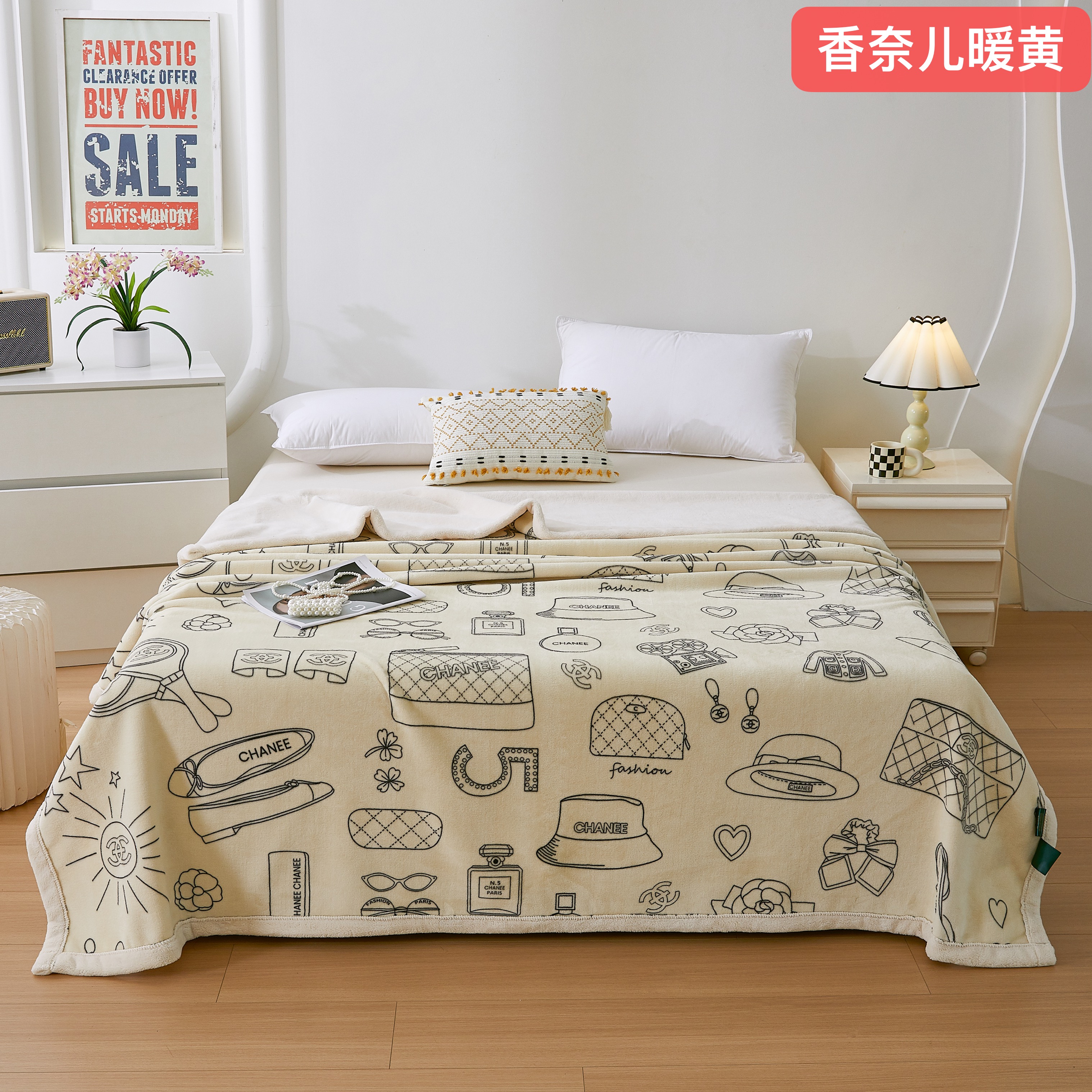 New 2026 snow cotton velvet blanket, thickened composite anti-static cloud blanket, single-layer AB version, all-season multi-purpose craft blanket, gift blanket pic 35