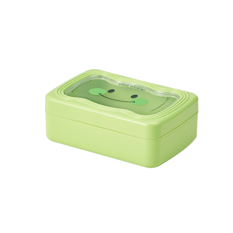 M04-8798 Dopamine Draining Soap Box with lid for household toilet, high appearance level, large soap storage box for hygiene details Picture