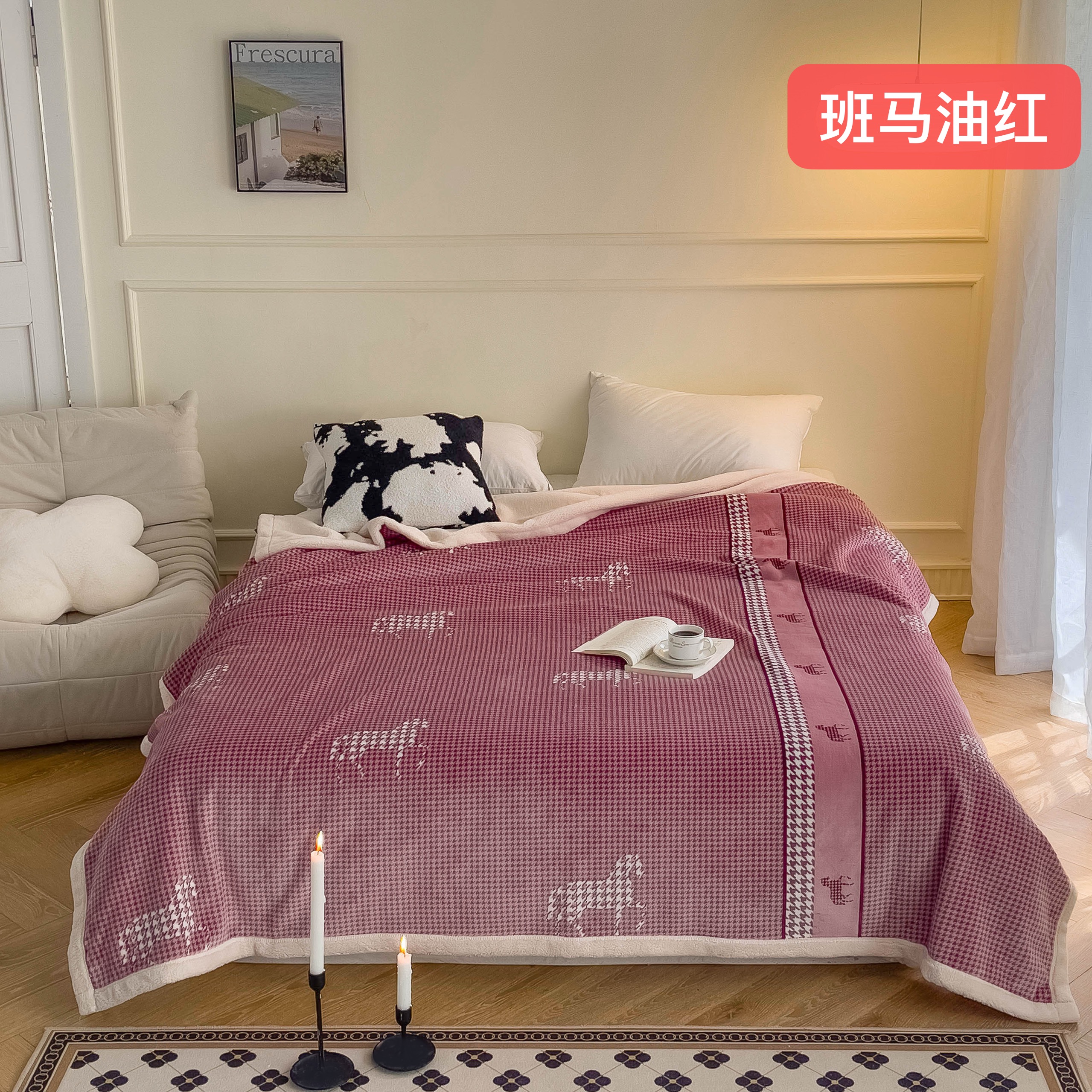 New 2026 snow cotton velvet blanket, thickened composite anti-static cloud blanket, single-layer AB version, all-season multi-purpose craft blanket, gift blanket pic 41