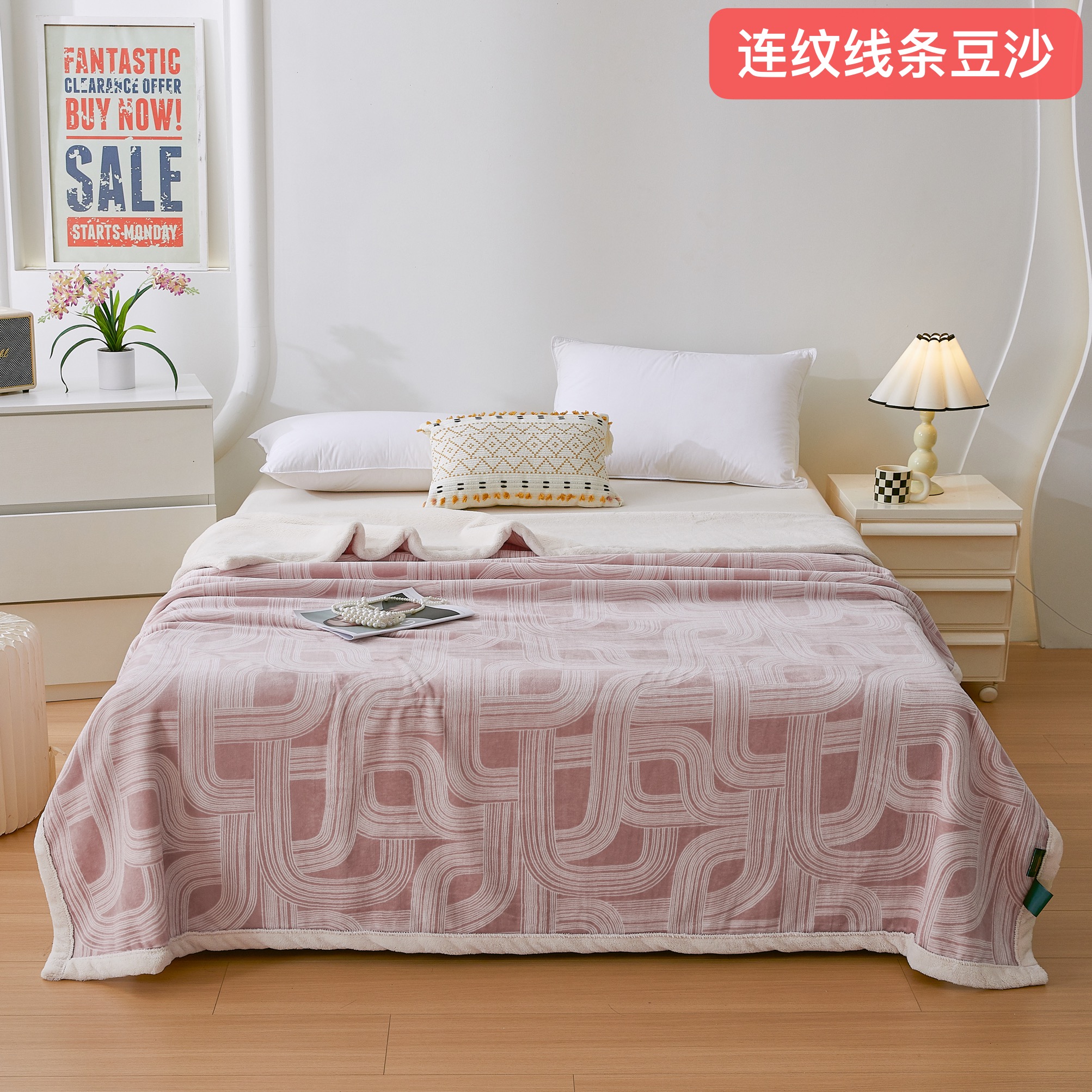 New 2026 snow cotton velvet blanket, thickened composite anti-static cloud blanket, single-layer AB version, all-season multi-purpose craft blanket, gift blanket pic 24