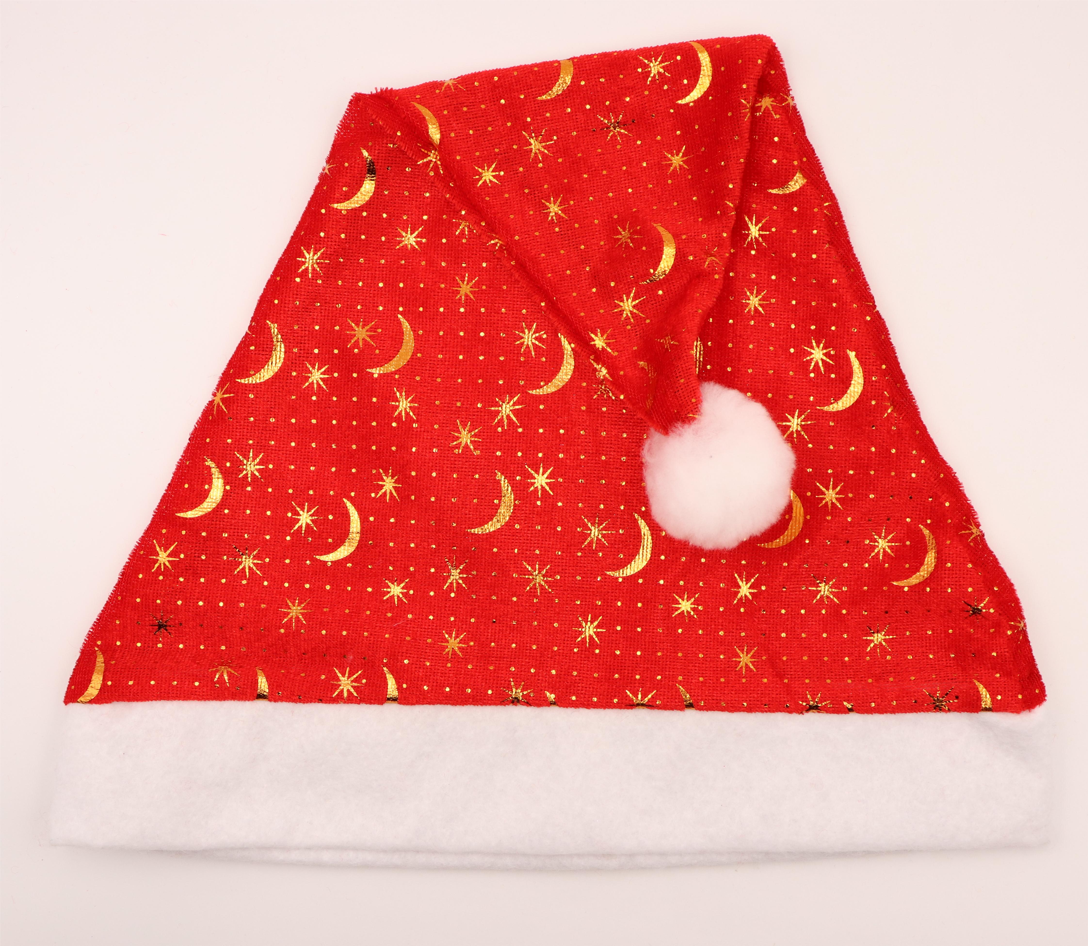 Christmas hats, Christmas decorations, gilded Santa Claus hats, holiday decorative hats, factory direct sales Specification image
