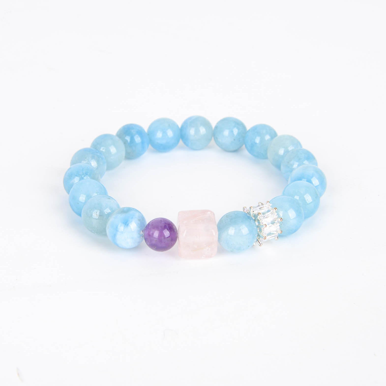 Natural Tianhe Stone Sea Sapphire blue crystal pearl bracelet bestseller Xiaohongshu Best Friend style shallow sea sapphire bracelet wholesale crystal bracelet Application Scenario