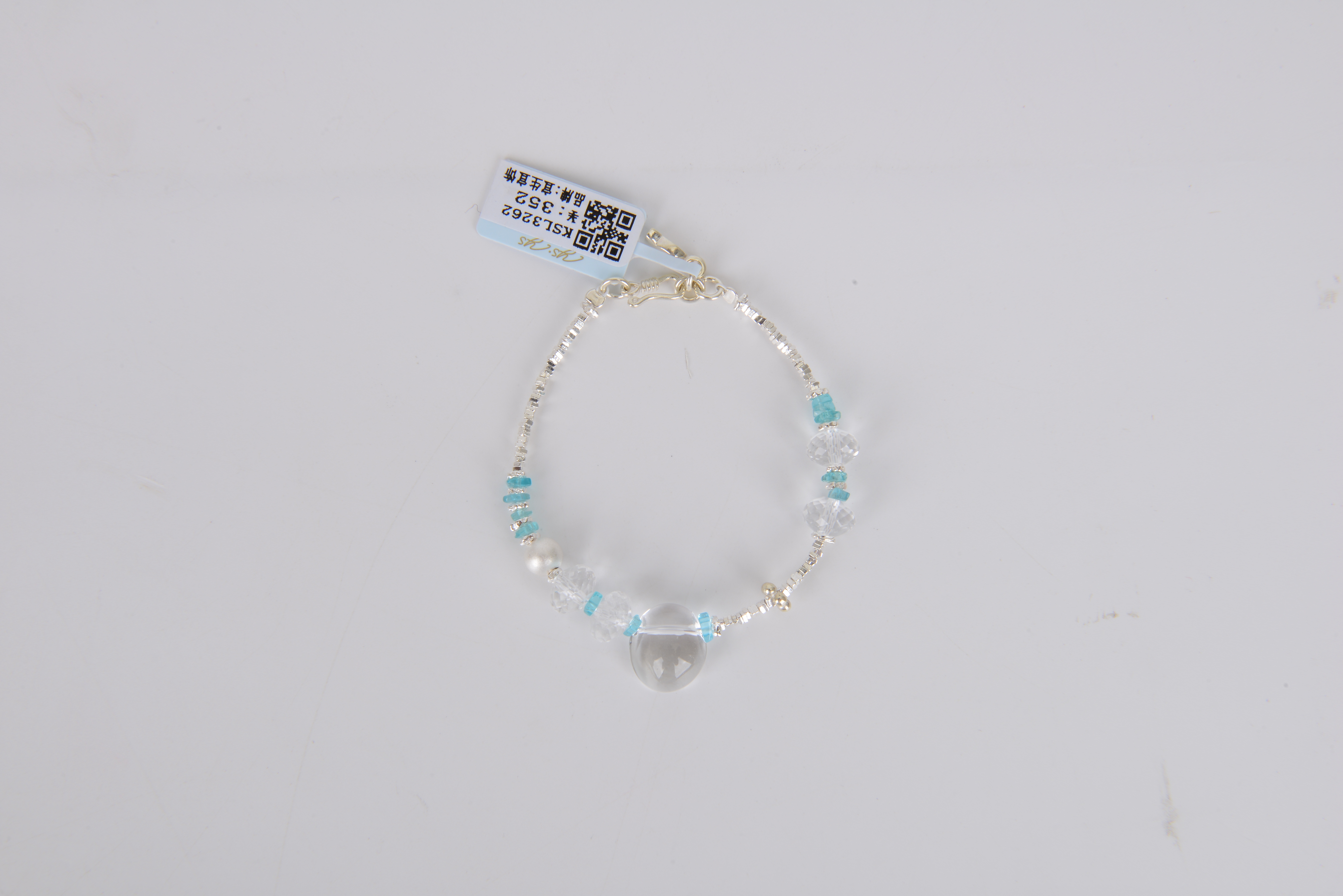 绿色米珠手链记忆钢圈四叶草夏日薄荷曼波串珠可爱ins小众礼物