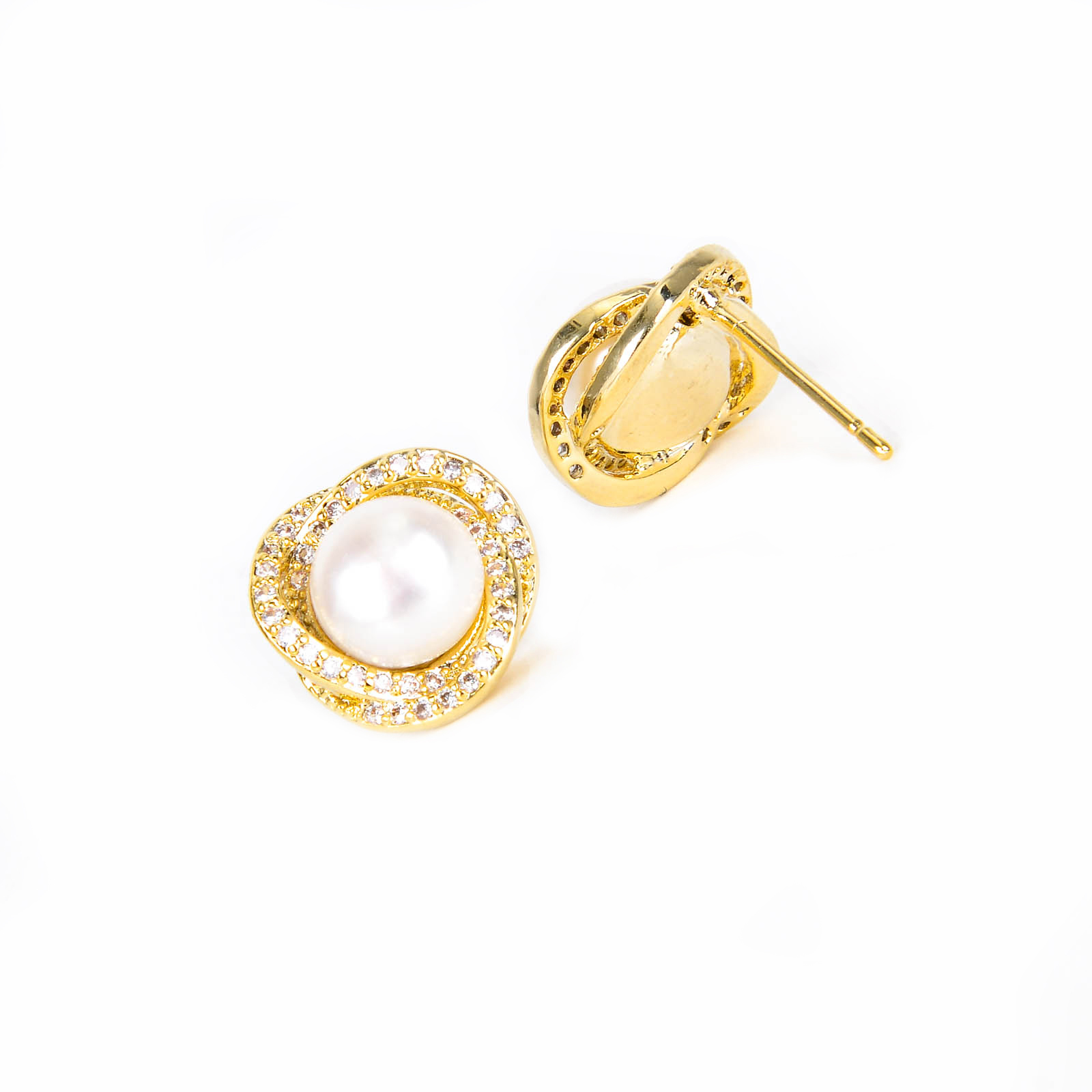 简约钛钢圈形金色耳环百搭圆线圈微镶耳扣耳饰锆石耳圈厂家直发产品图