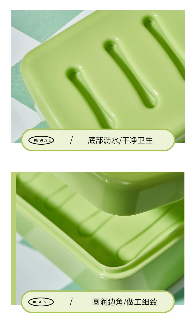 M04-8798 Dopamine Draining Soap Box with lid for household toilet, high appearance level, large soap storage box for hygiene detail image 12