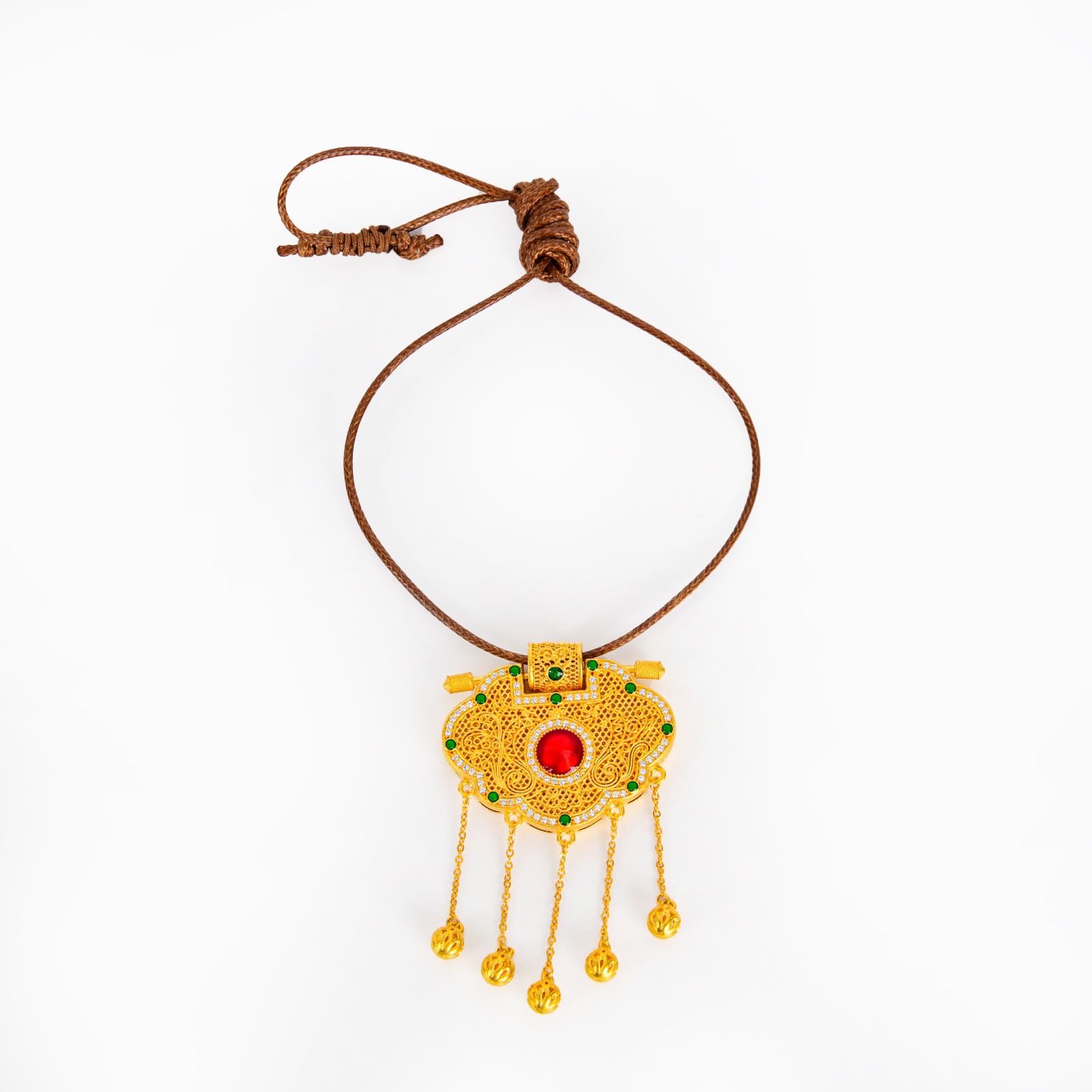 金色马到成功圆吊坠999纯银项链详情4