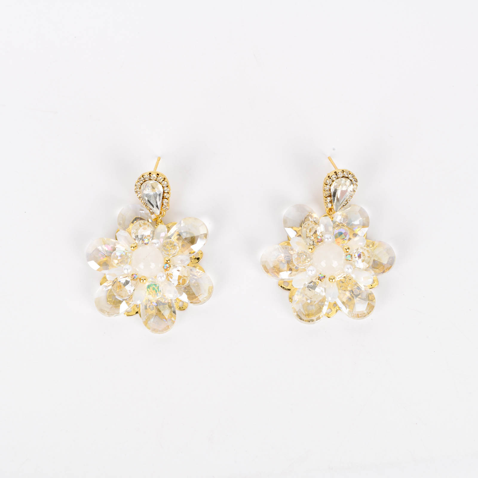  欧美跨境钛钢不掉色耳环耳钉金色玫瑰金钢色不锈钢耳环首饰品批发产品图