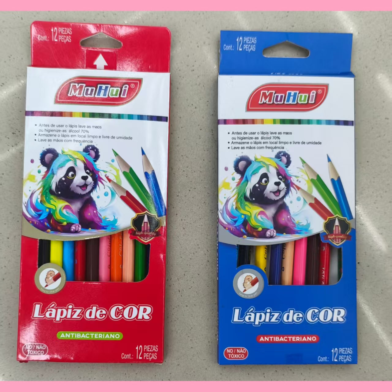 Muhui Colored Pencil bucket, hexagonal 12-color, 18-color, 24-color, 36-color water-soluble colored lead hand-drawn brushes for children and primary school students full figure