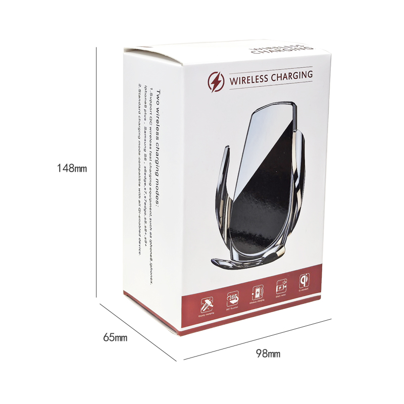 K12S透明面板汽车载无线充电手机支架车内智能感应开合导航出风口手机支架详情12