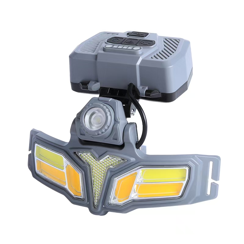 跨境新款挥手感应COB头灯户外骑行灯USB充电夜跑步灯LED强光头灯