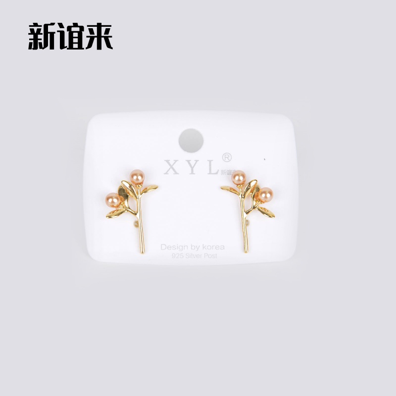 新谊来韩版珍珠流苏耳环时尚气质高级感小众设计感复古一款两戴款耳饰