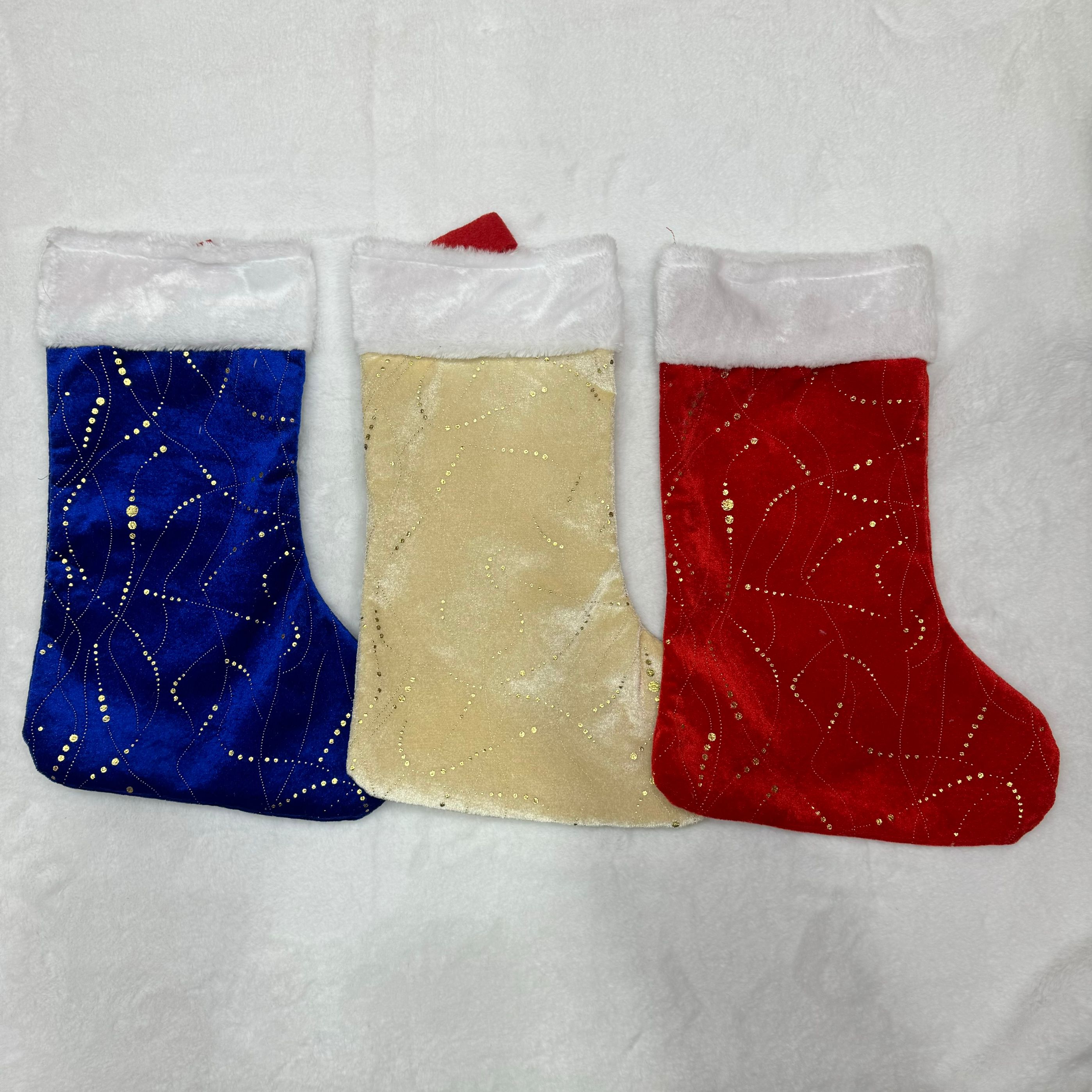Nueva llegada bolsas de regalo de navidad decoración de navidad bolsas de caramelo halloween navidad calcetines Item Picture