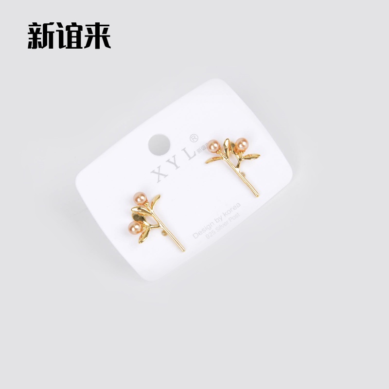 新谊来韩版珍珠流苏耳环时尚气质高级感小众设计感复古一款两戴款耳饰细节图