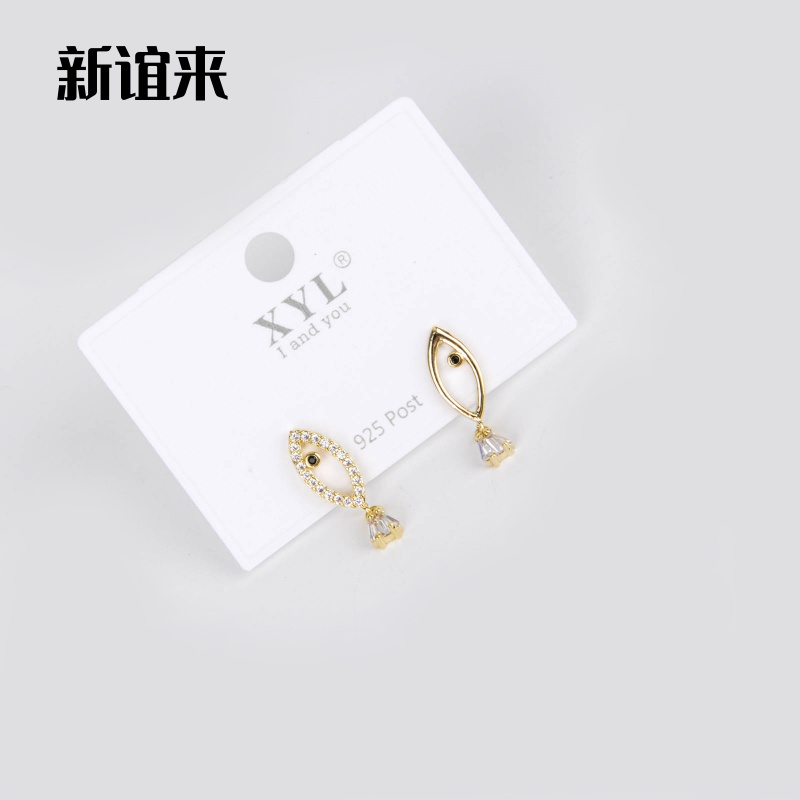 新谊来时尚潮酷耳扣镶钻小众设计高级感饰品批发百搭气质设计感精致耳