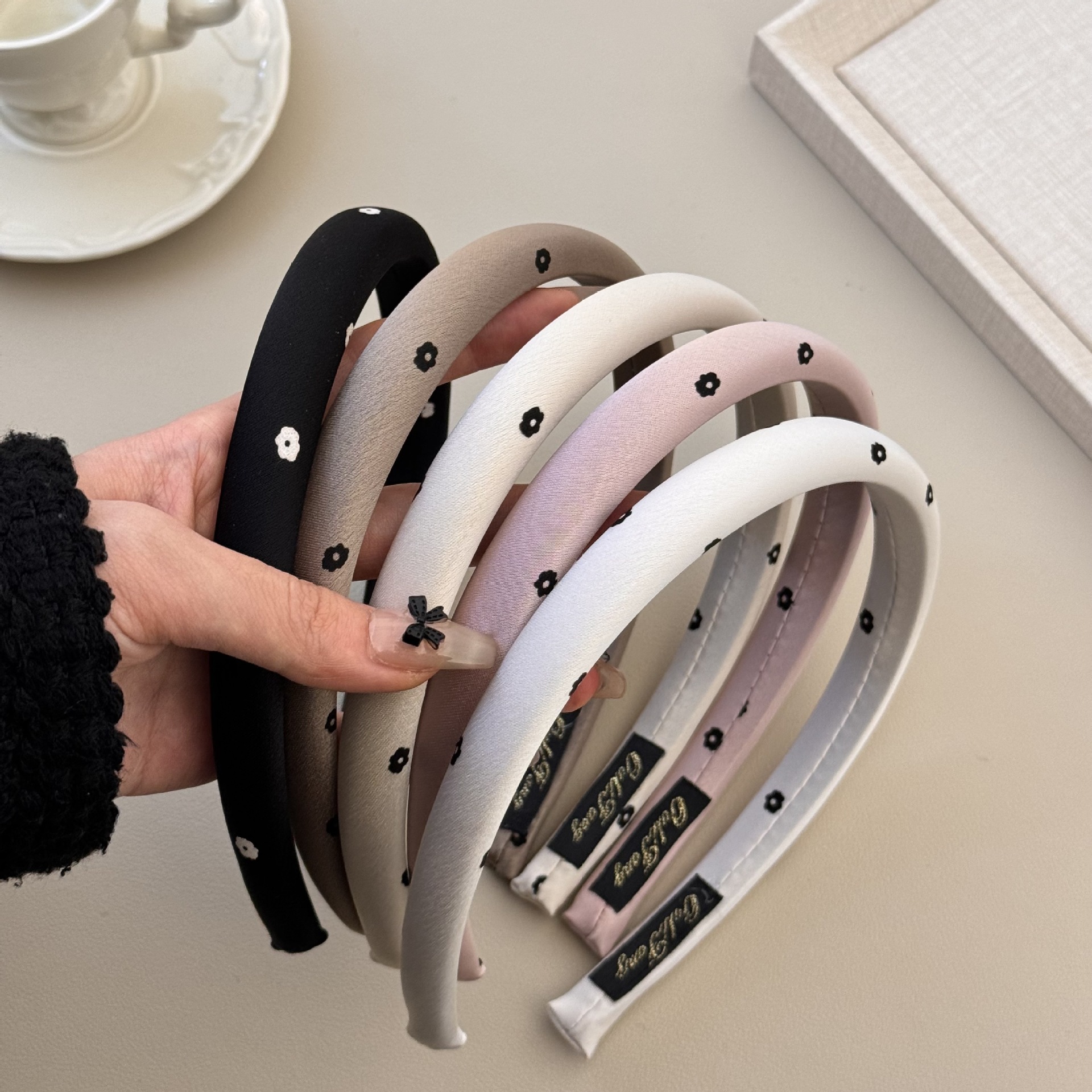 韩系精致小花朵百搭海绵发箍女生高颅顶气质细头箍外出洗脸压发卡