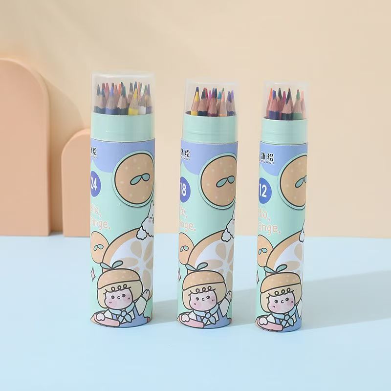 Muhui Colored Pencil is a special oil-based colored pencil for children's colored pencil drawing with no wood to erase details Picture