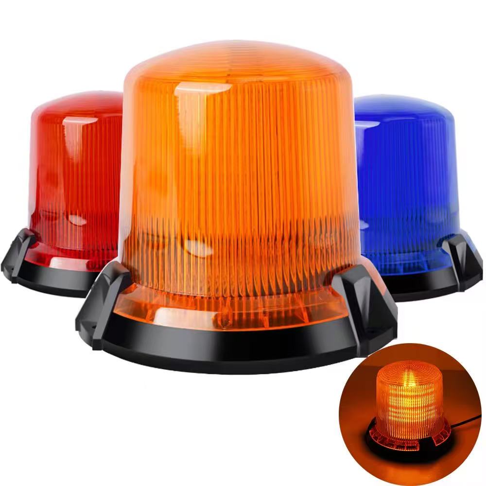 Warning light, universal roof LED warning signal light, vehicle-mounted car strong magnetic attraction guard booth patrol rotating warning light