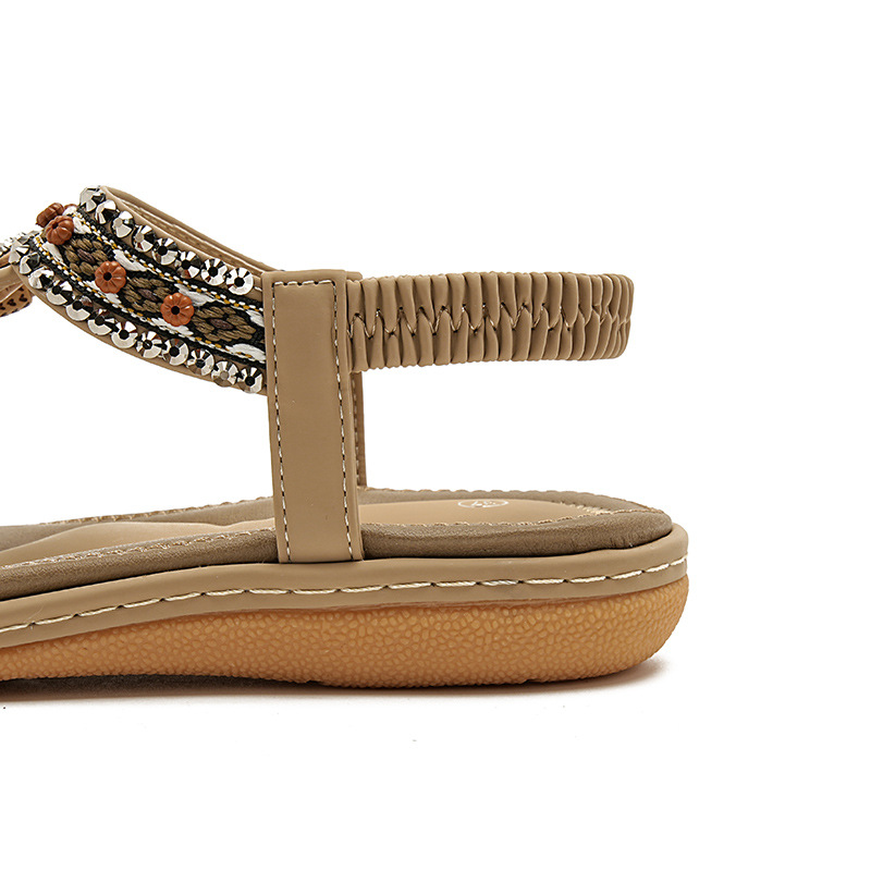 ielts run 2005 new lightweight comfortable flat sandals women elastic band all-match fashion trendy sandals 923-3 Item Picture