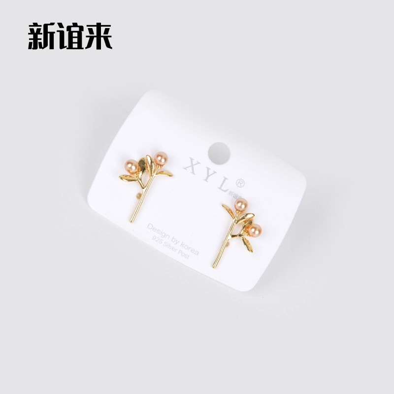 新谊来韩版珍珠流苏耳环时尚气质高级感小众设计感复古一款两戴款耳饰产品图