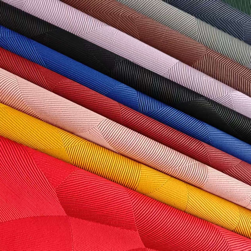 2025 nuevo desarrollo venta directa de fábrica en stock nuevo estándar europeo protección del medio ambiente 1.0mm irregular gran caja de patrón de cuadros cuero artificial bolsos de PVC cuero base de lana multicolor opcional pic 3