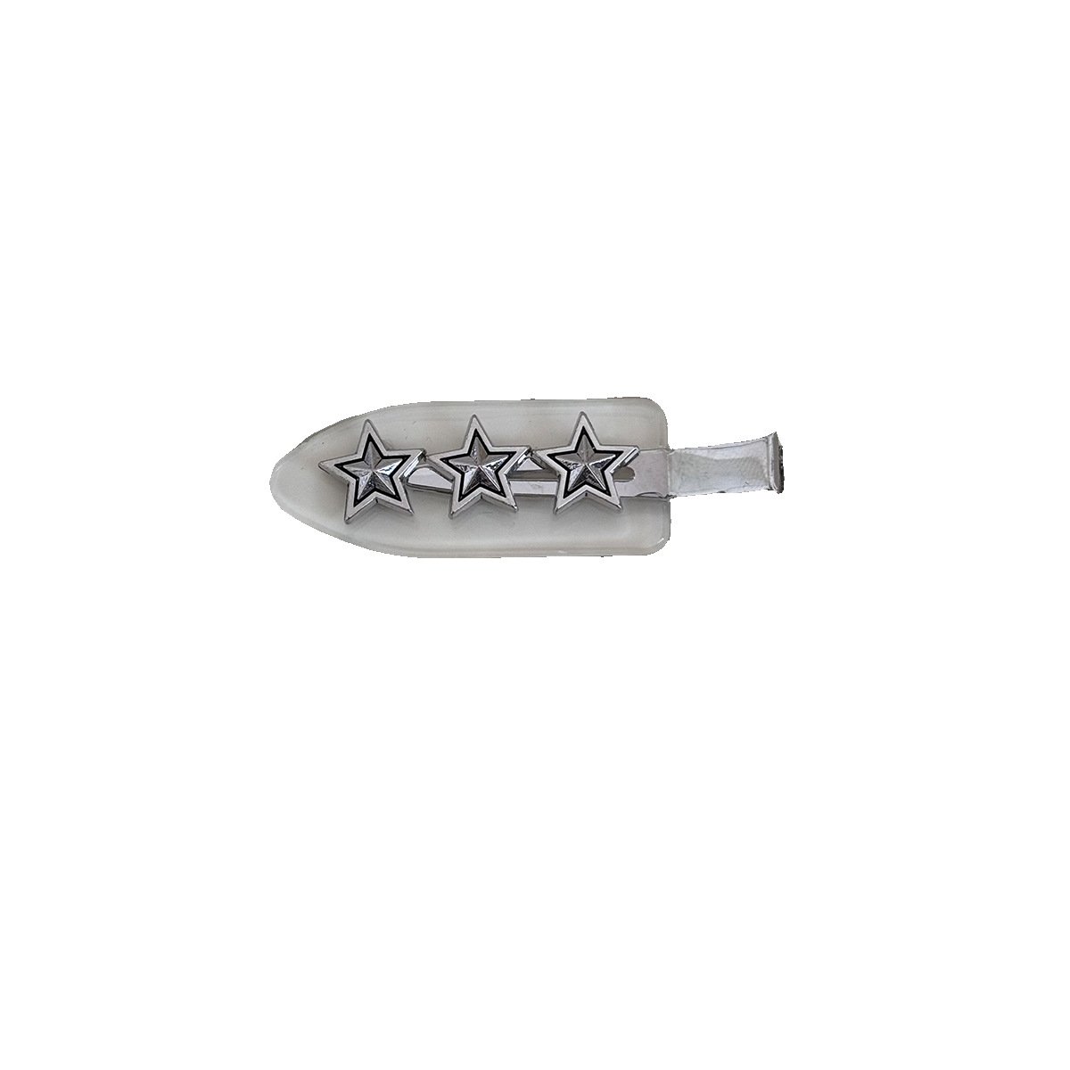 Metal three-dimensional five-pointed star edge clip, seamless acetic acid ducktail clip, bangs clip, cute hair accessory, hair clip, headwear for women Item Picture