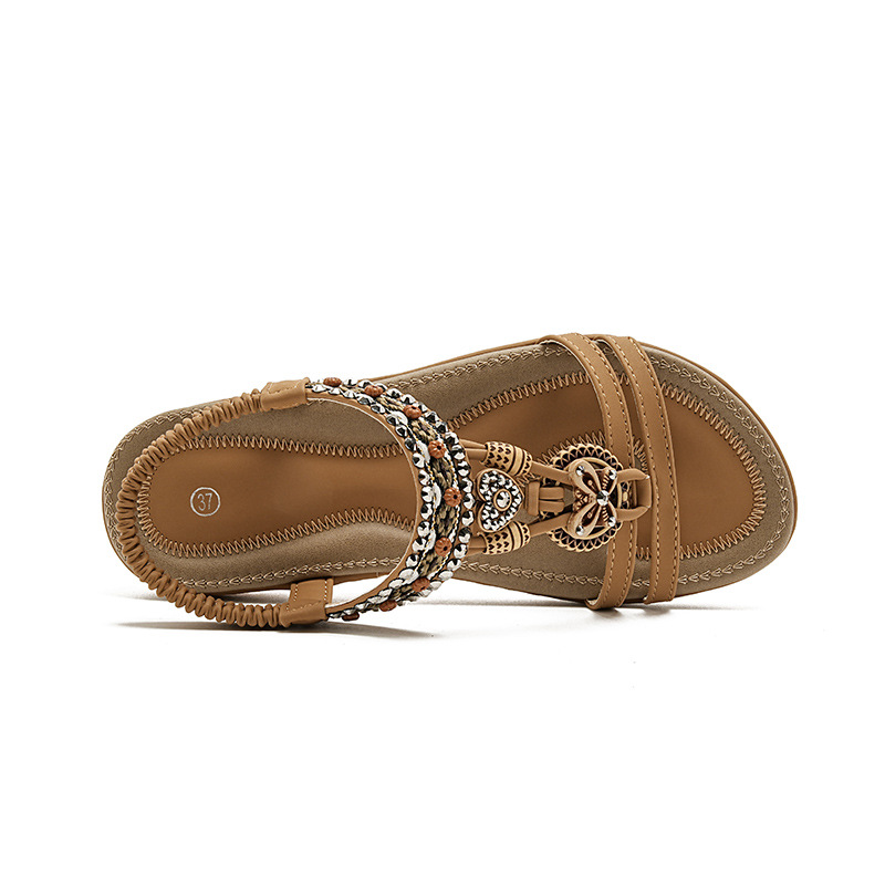 ielts run 2005 new lightweight comfortable flat sandals women elastic band all-match fashion trendy sandals 923-3 Application Scenario