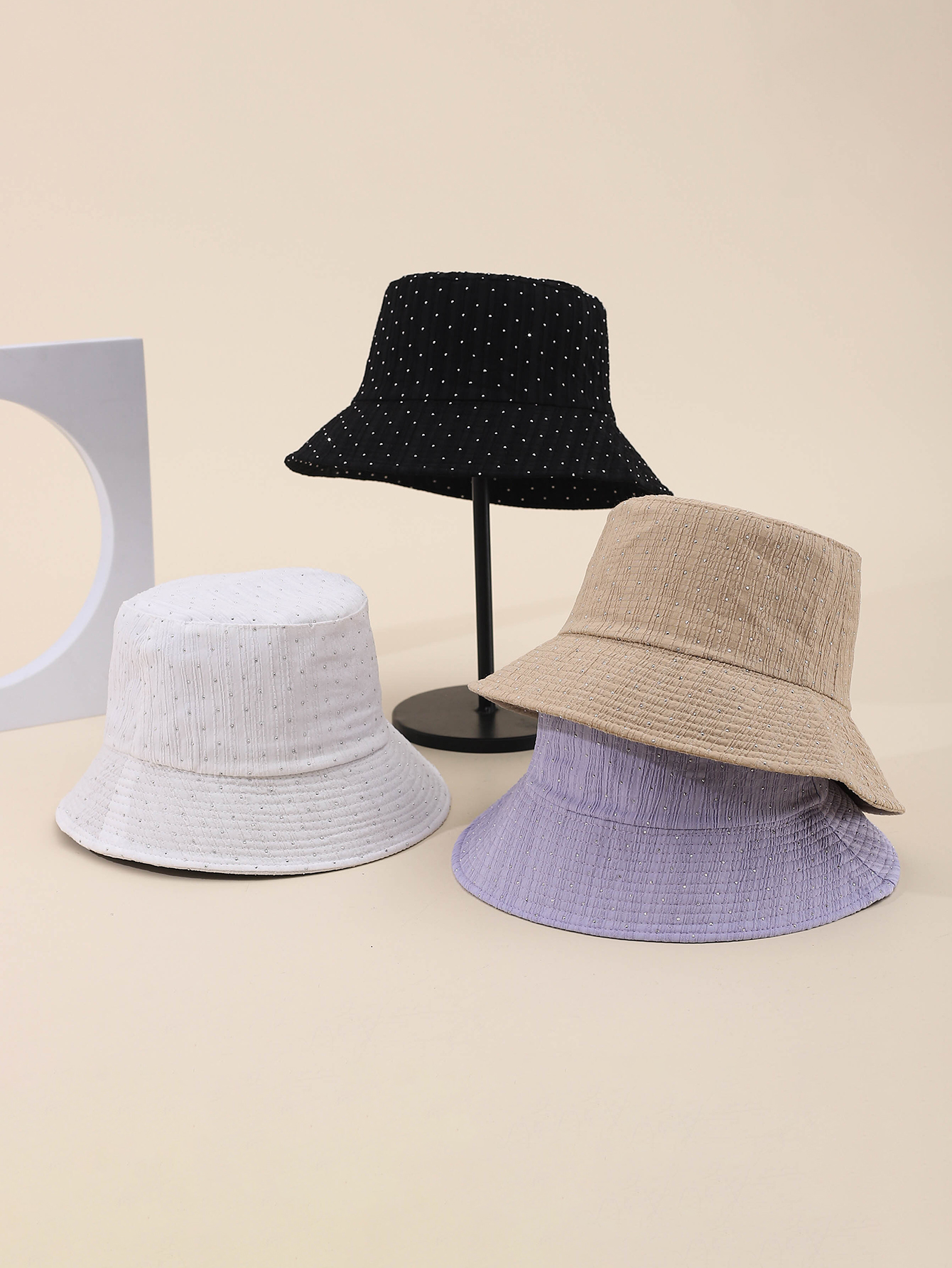 A classic, versatile and timeless Korean style hot diamond fisherman hat for spring and summer, an outdoor sun protection and shading adult hat thumbnail
