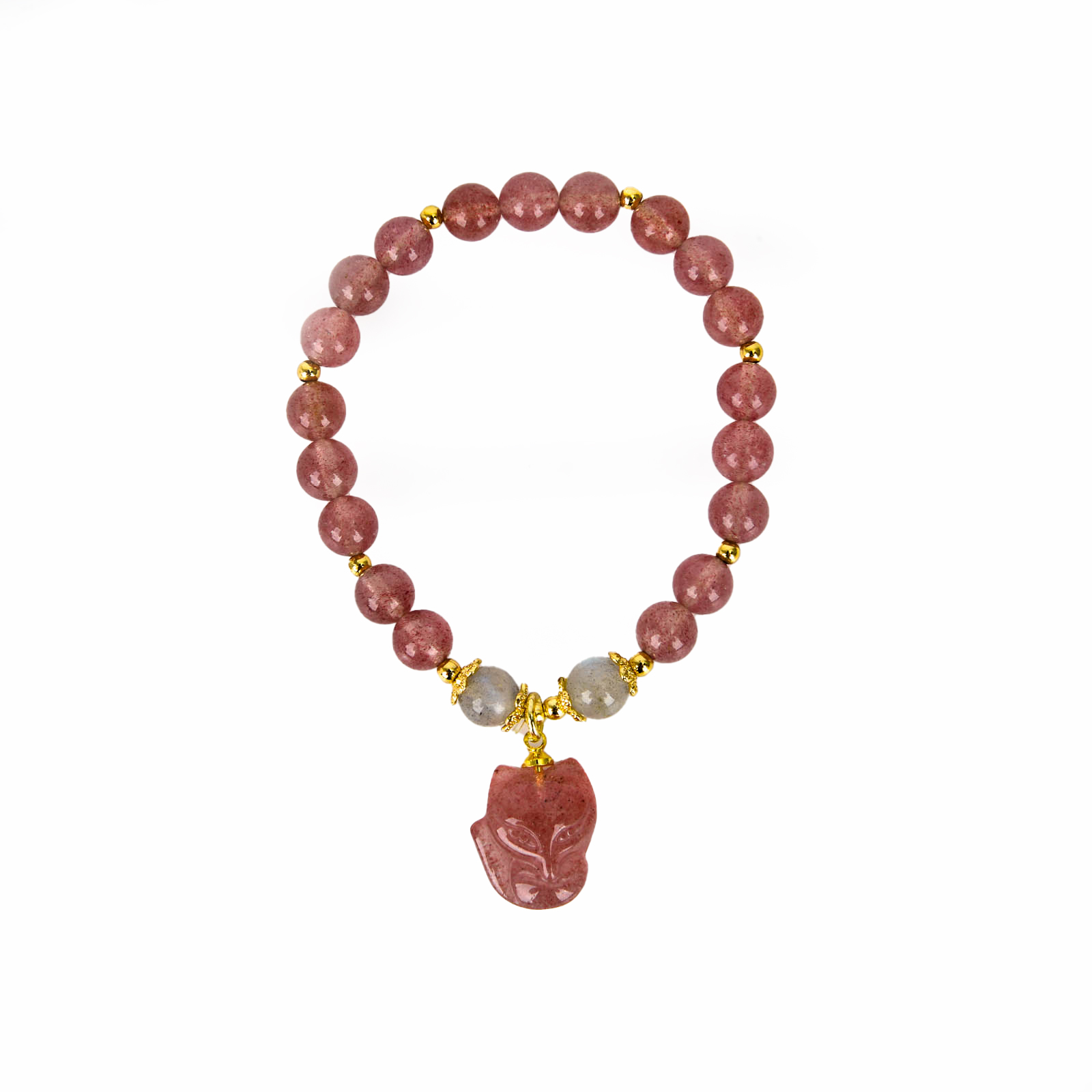 DIY饰品百搭时尚ins天然红血石手串少女款