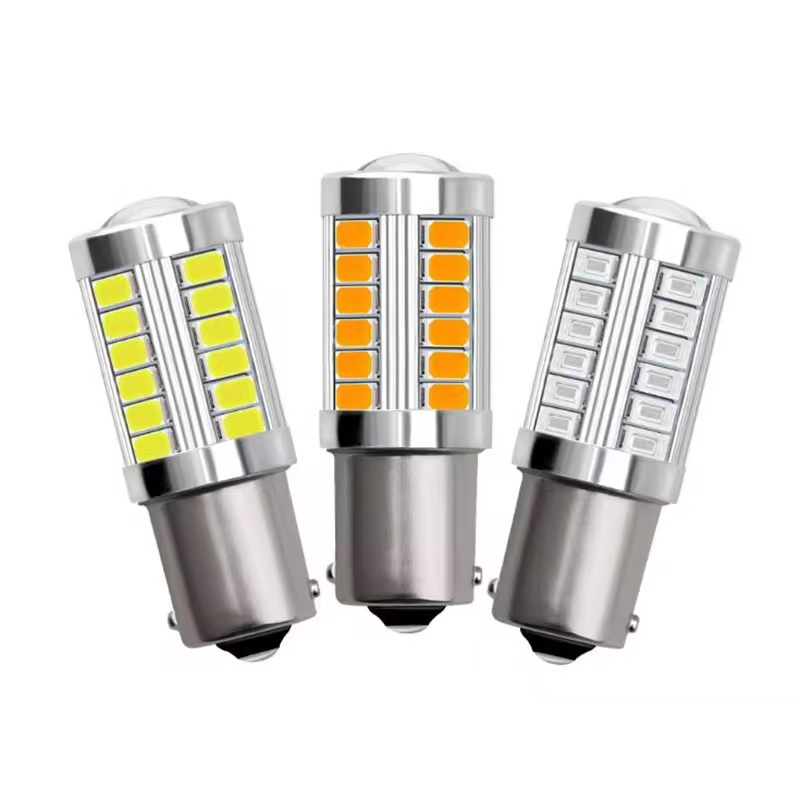 The LED brake lights of cars and motorcycles flash sharply. The taillights are 1157, the 12V brake lights are 33, and the lights are highly bright details Picture