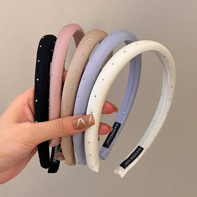 French Starry Sky Lazy Princess, exquisite polka dot versatile headband for women 2024, high head headband for women, simple and elegant thumbnail