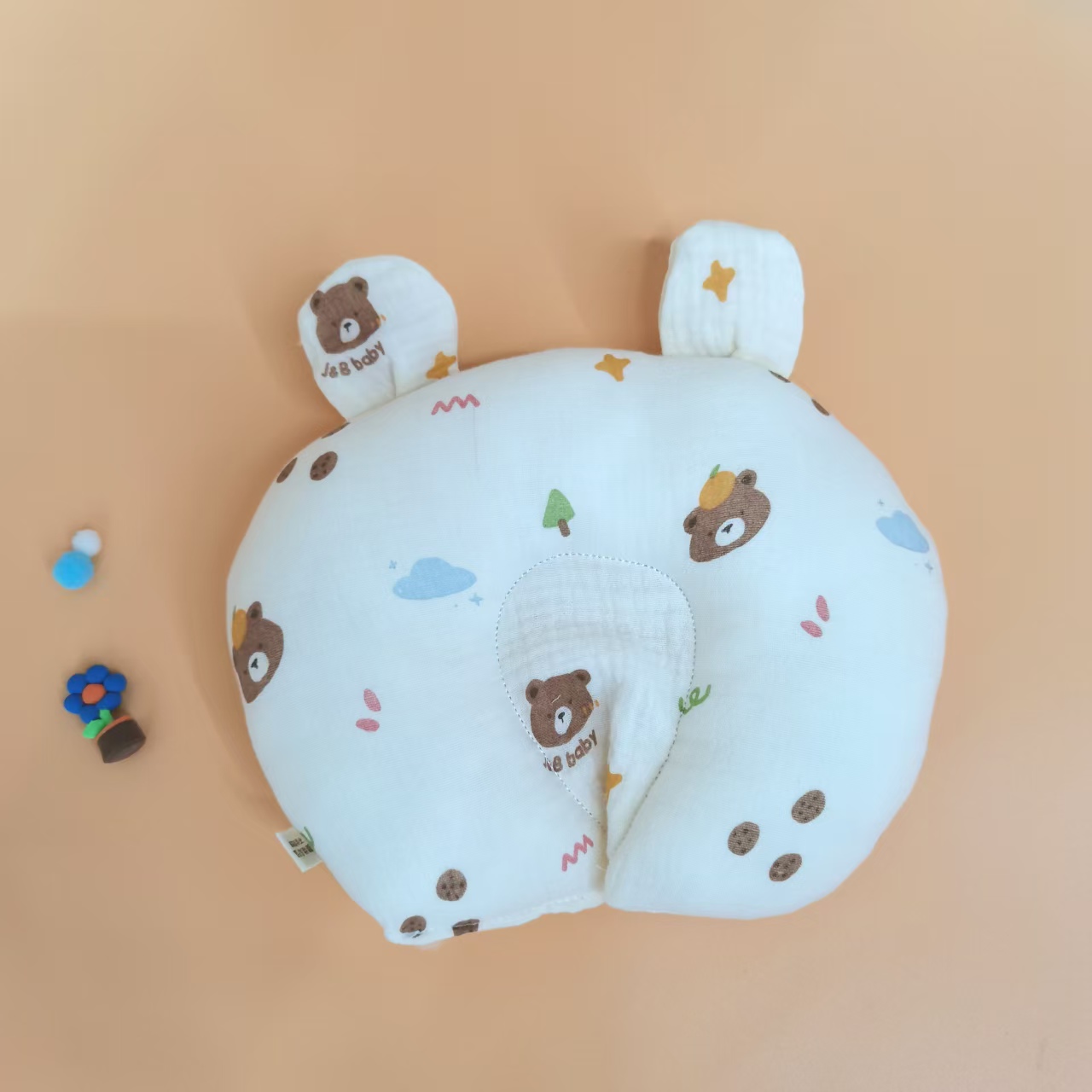 母婴用品婴幼儿枕头纱布印花定型枕产品图