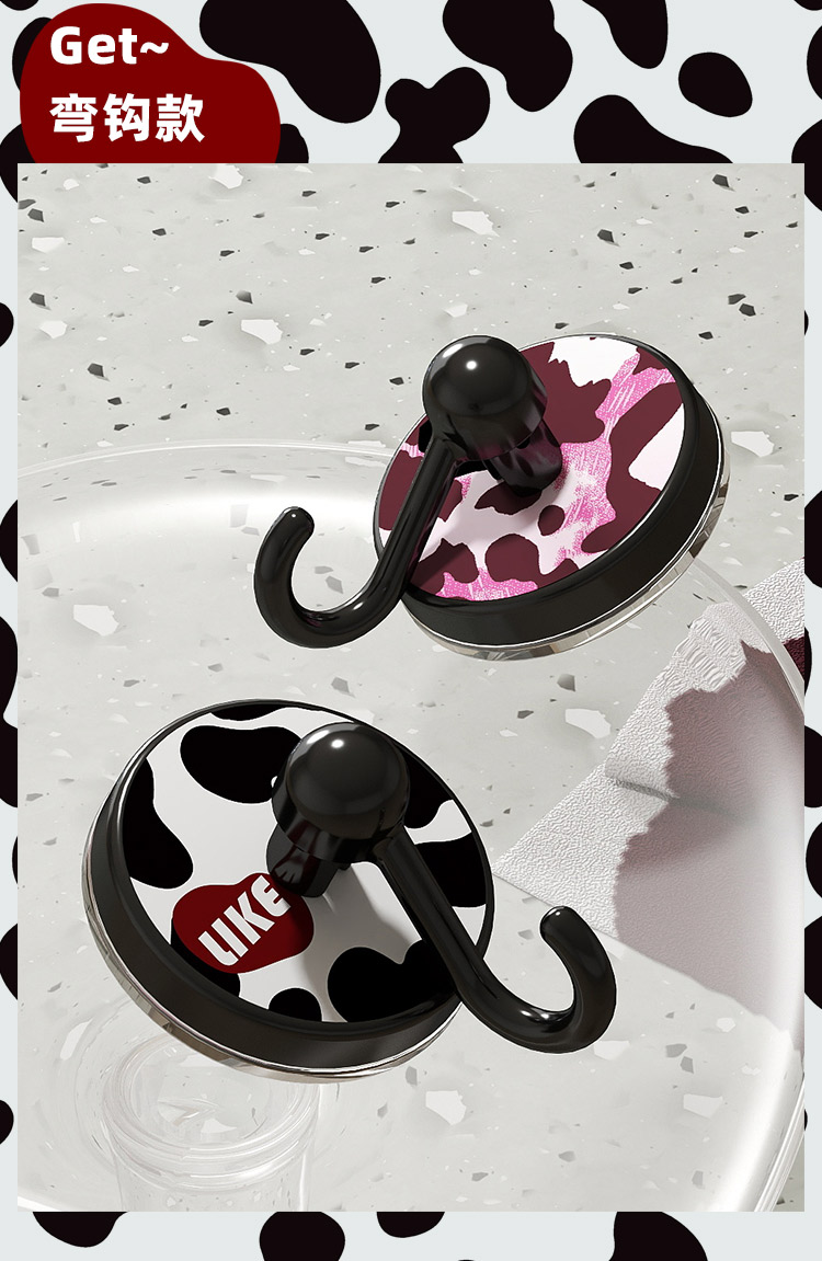 Q35-QY7535 Animal-patterned entrance suction cup hook, no need for drilling, strong load-bearing capacity, a perfect tool for placing keys at the entrance Item Picture