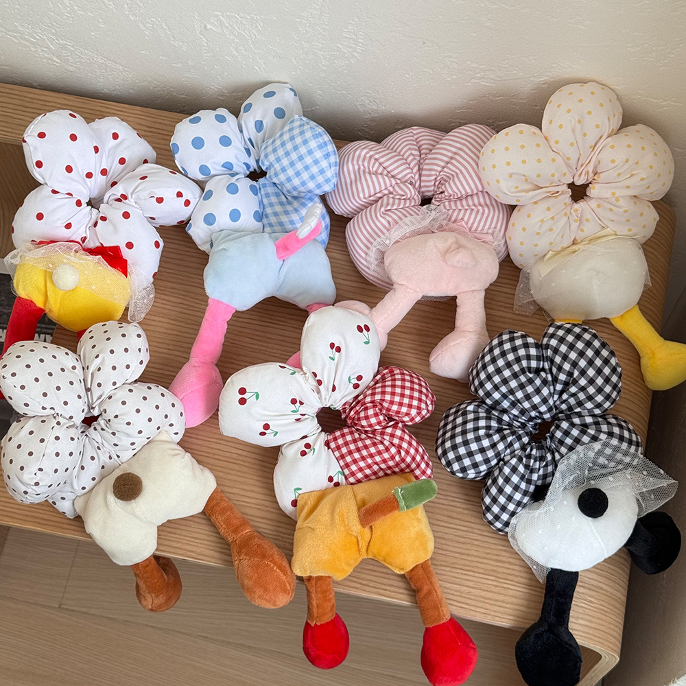 Mickey Mouse bottom flower large intestine hair band, cute Mickey Mouse bun hairstyle, hair band, hair flower, hair tie, hair accessory full figure