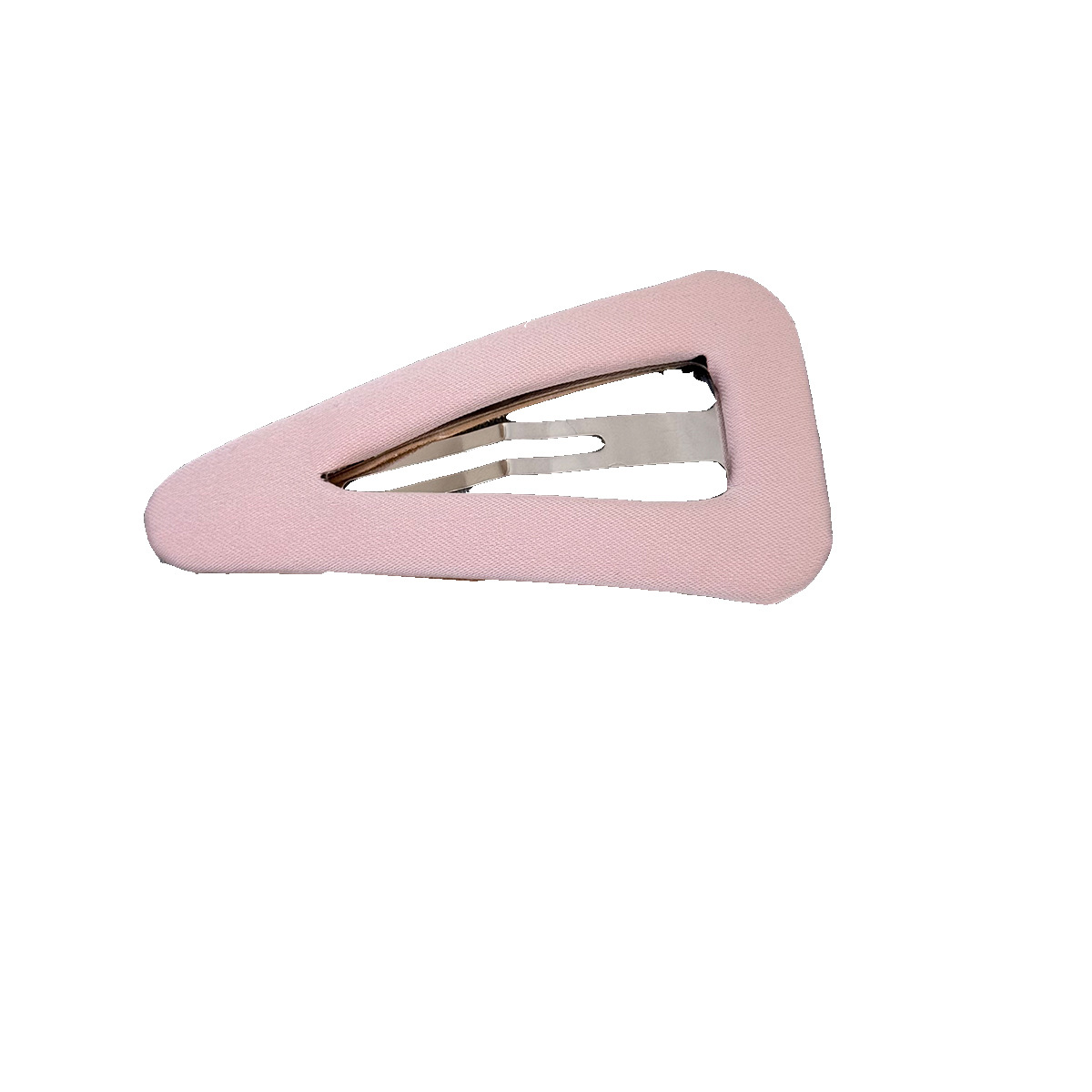A new type of high-quality solid-color fabric geometric triangular hair clip from South Korea, sweet and cute for girls, bangs clip and side clip hair accessory Item Picture