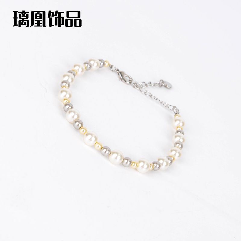 项链/珍珠项链/不锈钢饰品/珍珠/银饰细节图