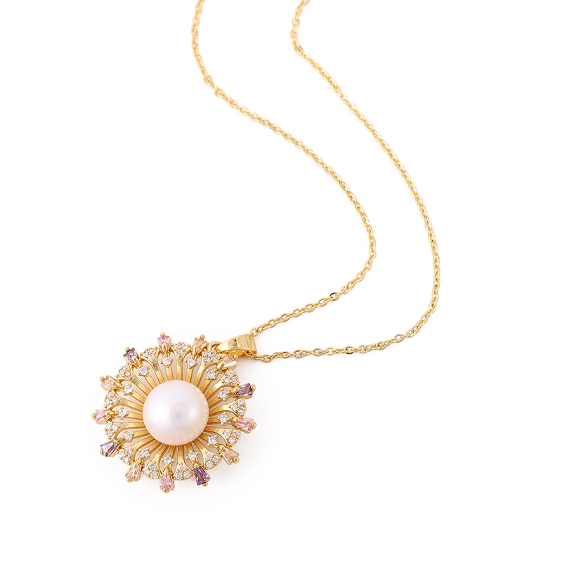 项链/珍珠项链/不锈钢饰品/珍珠/银饰细节图