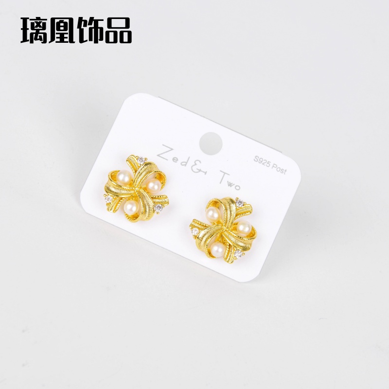 璃凰饰品欧美不掉色钛钢耳环女金色小众轻奢时尚高级感耳饰批发earring
