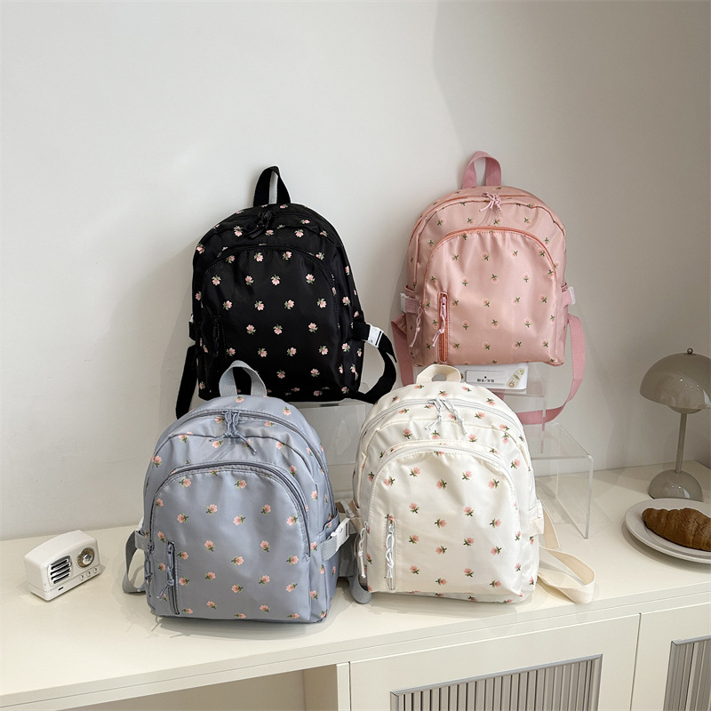 2025 Forest-style InS-style patchwork backpack, a fresh and cute girl's versatile small bag, a simple crossbody bag for shopping and commuting Application Scenario