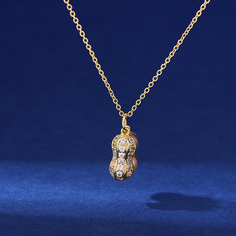 雅思比黛多子多福不褪色轻奢小众品牌珍珠花生项链女潮网红锁骨链