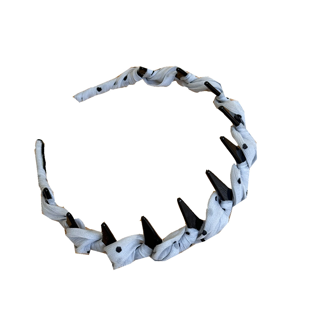 French high-end polka dot hair band, a new style of 2025 hair band, high top of the head, facial cleansing headband, pressure hairpin and headwear Item Picture