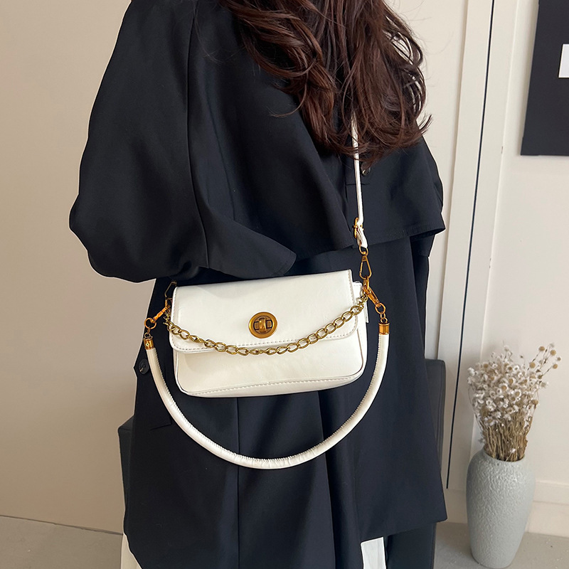 Cross-border high-end handbag for women, 2025 new chain single-shoulder crossbody small square bag, retro and simple underarm bag details Picture
