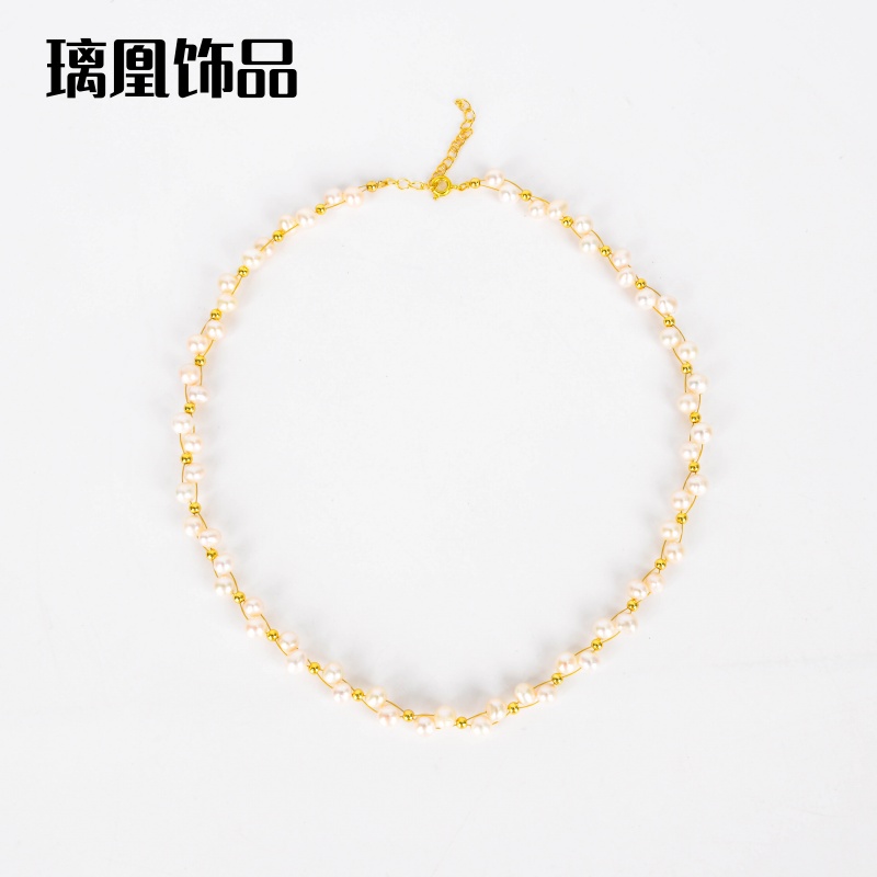 Lihuang Jewelry Freshwater Pearl Butterfly Necklace, feminine charm, Internet celebrity fashion, Super fairy butterfly pull-out Adjustable bracelet set