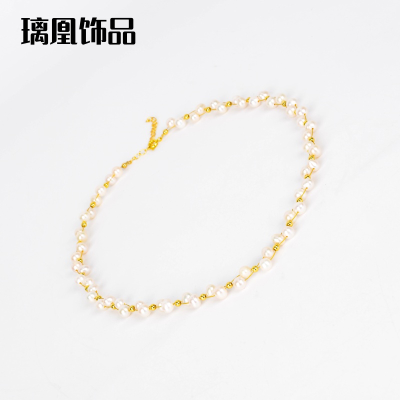 Lihuang Jewelry Freshwater Pearl Butterfly Necklace, feminine charm, Internet celebrity fashion, Super fairy butterfly pull-out Adjustable bracelet set Application Scenario